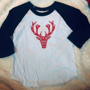 Boutique holiday 3/4 sleeve shirt